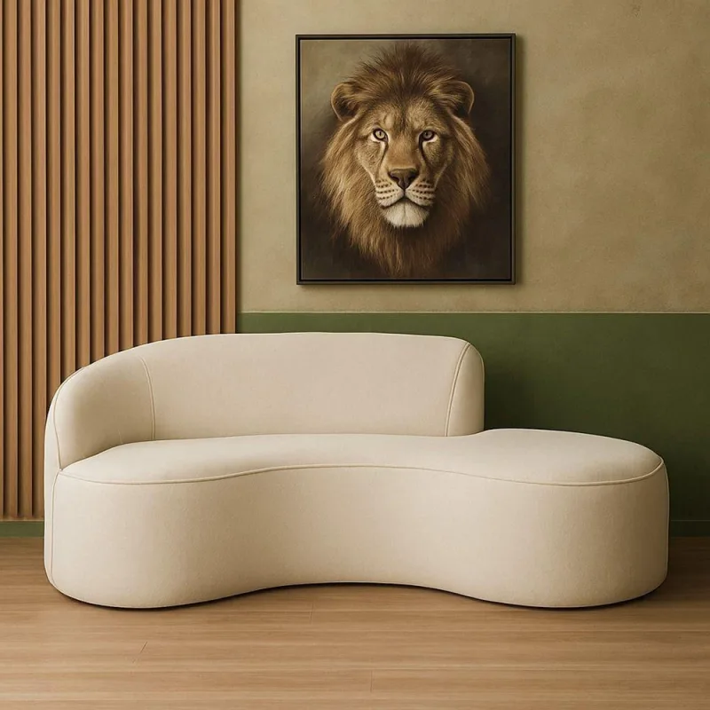 Sofá de Canto Mavie 3 Lugares com Chaise 230CM Off White Sofá Home - OUTRAS MARCAS - Móveis
