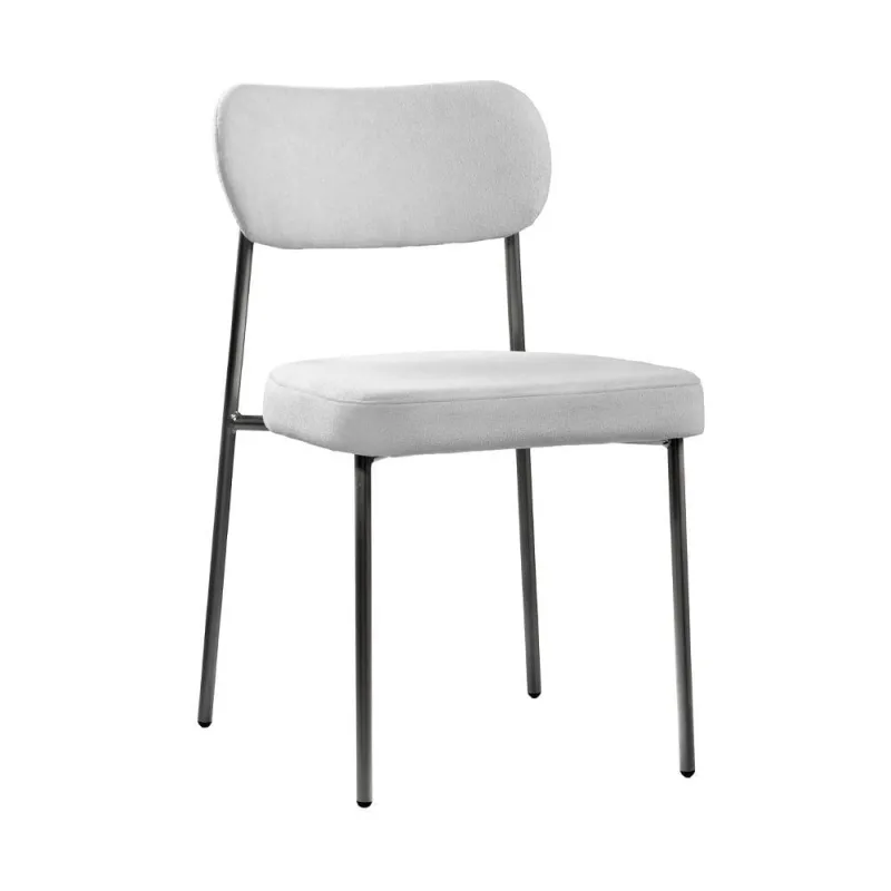 Cadeira Lilly Estrutura Madeira Courino Cinza Sallar Home 47CM - OUTRAS MARCAS - Móveis