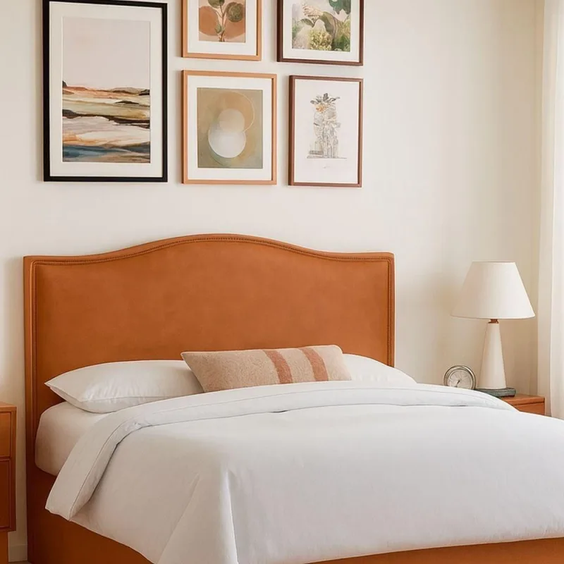 Cabeceira Diesis King MDF Couro Sintético Caramelo Sallar Home - OUTRAS MARCAS - Móveis
