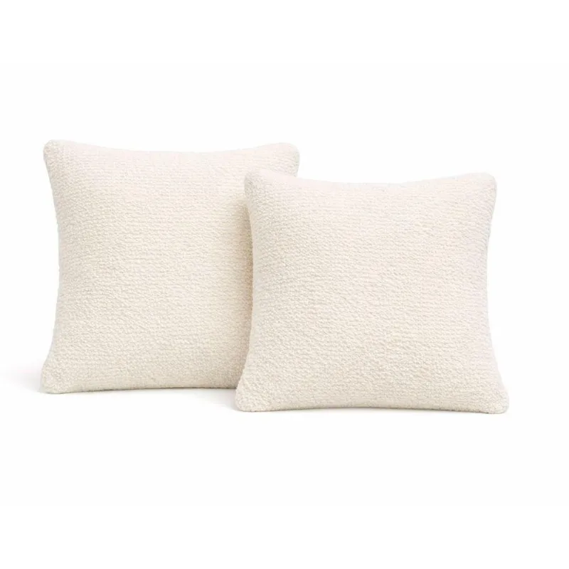 Kit 2 Almofadas Vanilla 40x40cm com Revestimento Boucle Off White Sallar Home