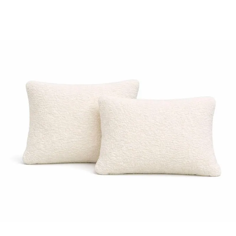Kit 2 Almofadas Vanilla Revestimento em Bouclê Off White Sallar Home