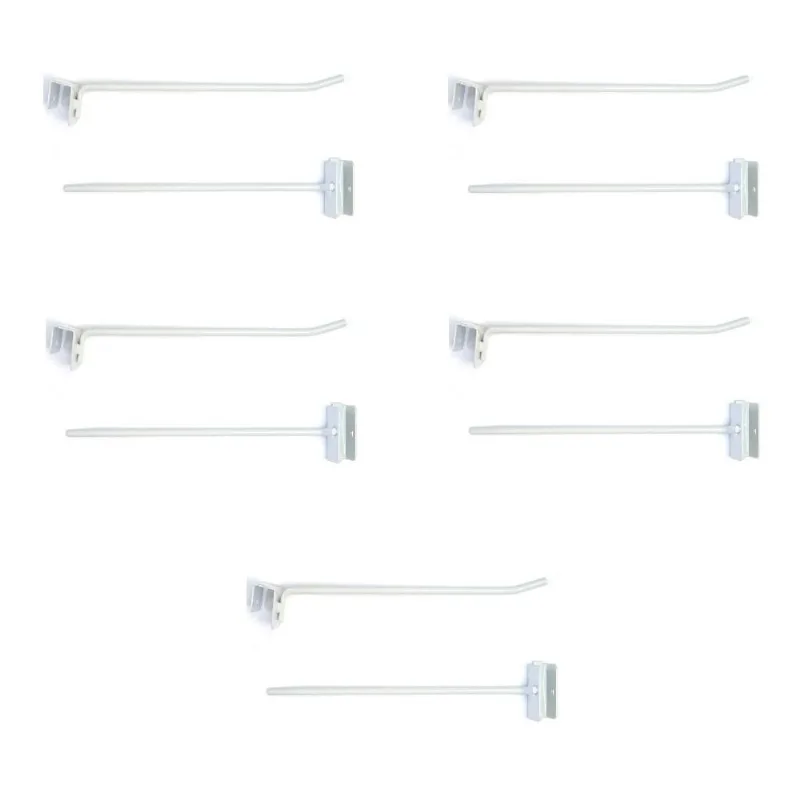 Gancheira Simples Lx 25 Cm Branco Kit 10