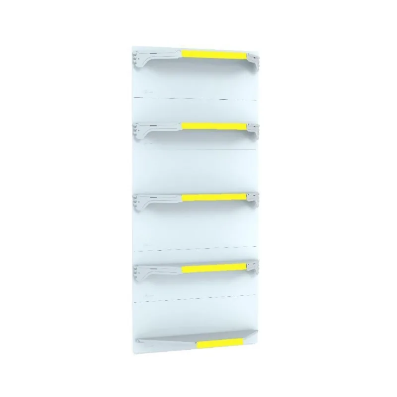Kit 5 Bandejas Para Gondola Canto 202 Fit 40/60 Branco Pe Am