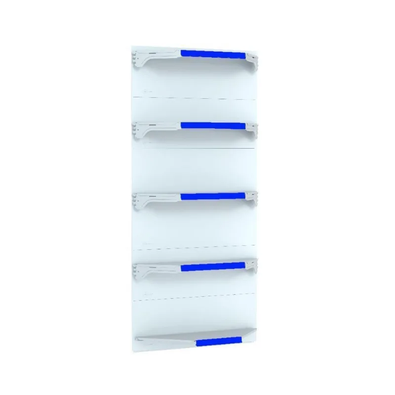 Kit 5 Bandejas Para Gondola Canto 202 Fit 40/60 Branco Pe Az