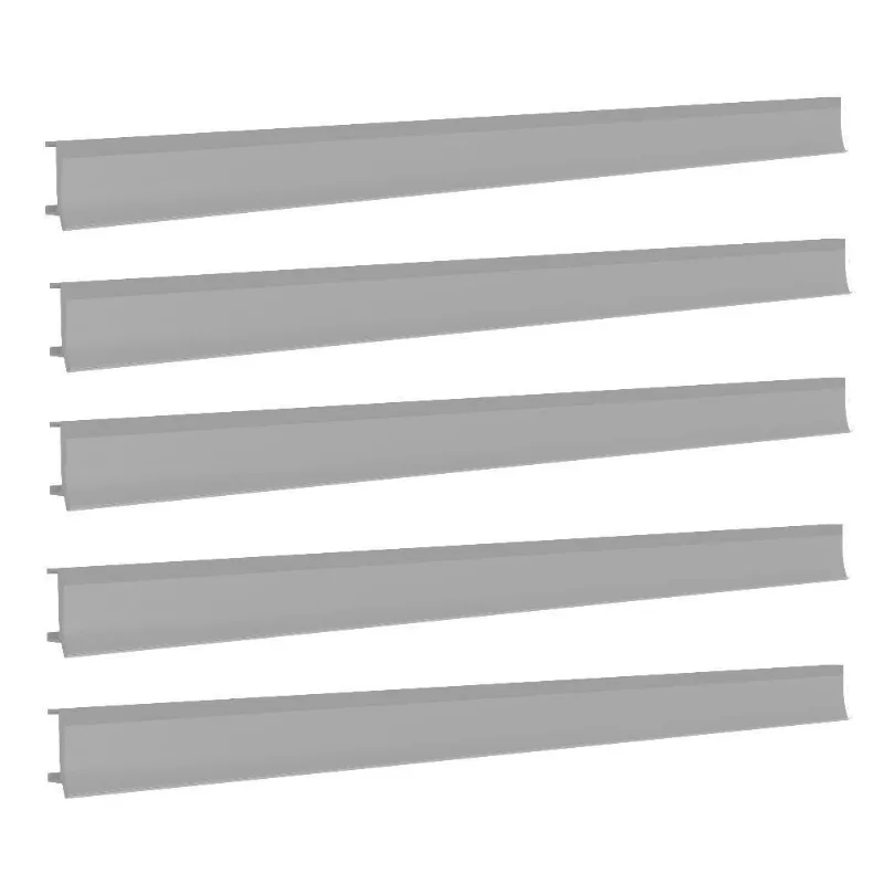 Porta Etiqueta Bandeja Gondola Fit 90 Cm Cinza Kit Com 30