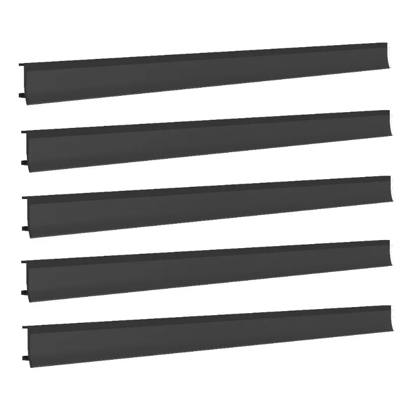 Porta Etiqueta Bandeja Gondola Fit 90 Cm Preto Kit Com 30