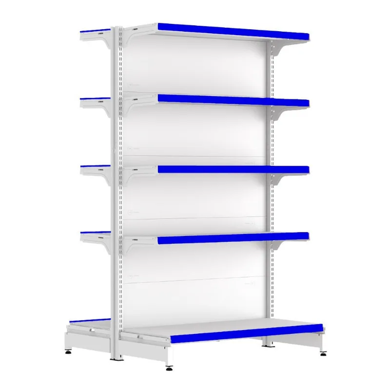 Gondola Centro 170 fit Inicial Branco 10 Bandeja Pe Azul