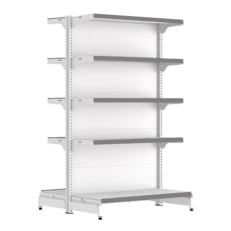 Gondola Centro 170 fit Inicial Branco 10 Bandeja Pe Cinza