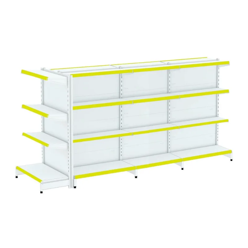Gondola Centro 137 Fit Ate 3 Metros 1 Ponta Branco 28b Pe Amarelo