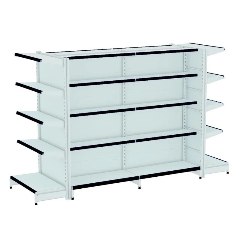 Gondola Centro 170 Fit Ate 2 Metros 2 Ponta Branco 30b Pe Preto