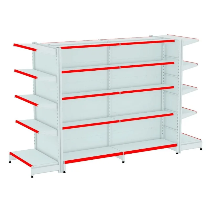 Gondola Centro 170 Fit Ate 2 Metros 2 Ponta Branco 30b Pe Vermelho