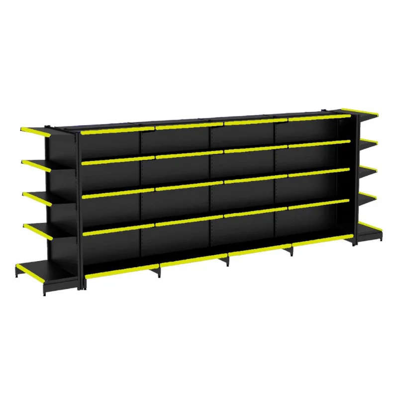 Gondola Centro 170 Fit Ate 4 Metros 2 Ponta Preto 50b Pe Amarelo