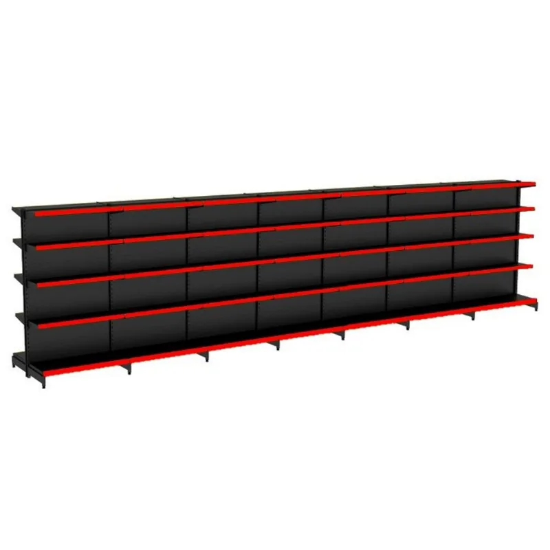 Gondola Centro 170 Fit Ate 7 Metros Preto 70 Bandeja Pe Vermelho