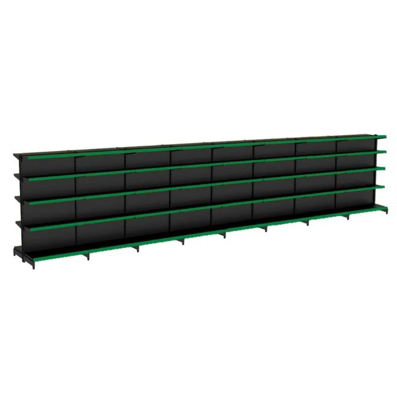 Gondola Centro 170 Fit Ate 8 Metros Preto 80 Bandeja Pe Verde