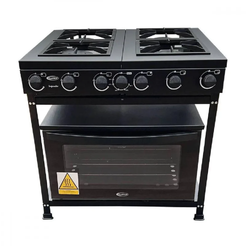 Fogão Com Forno Semi-industrial 4 Bocas 107l Clarice Preto Fosco