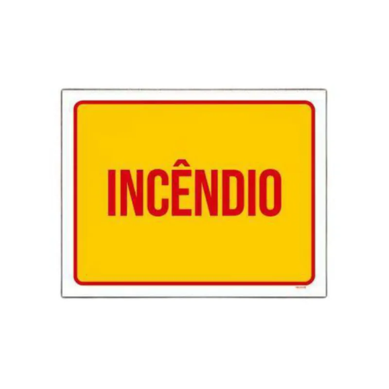 Placa Indicativa Ambiente Incêndio 36X46