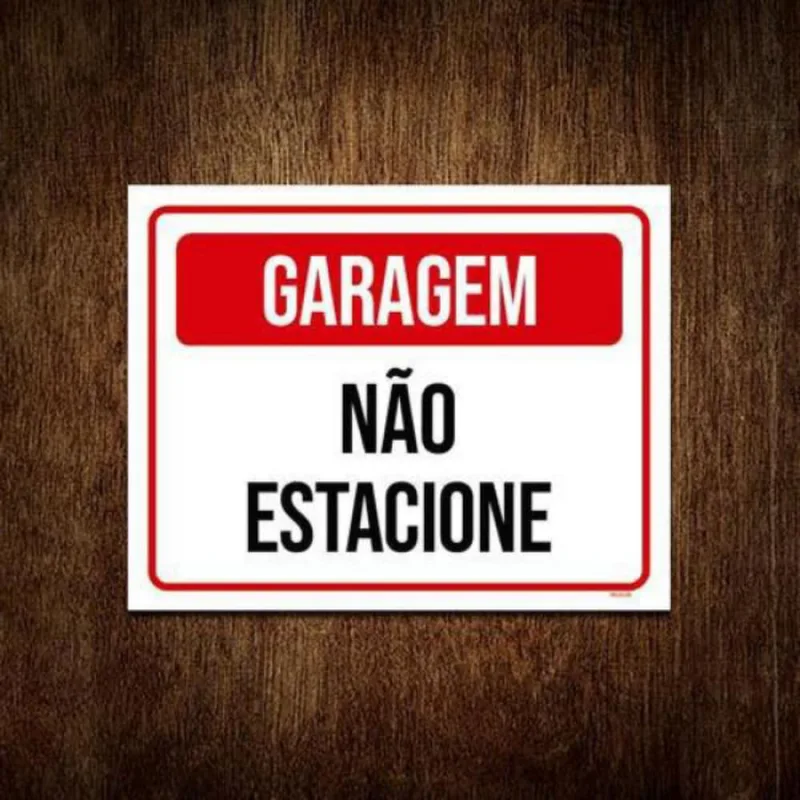 Placa Garagem Não Estacione 36X46