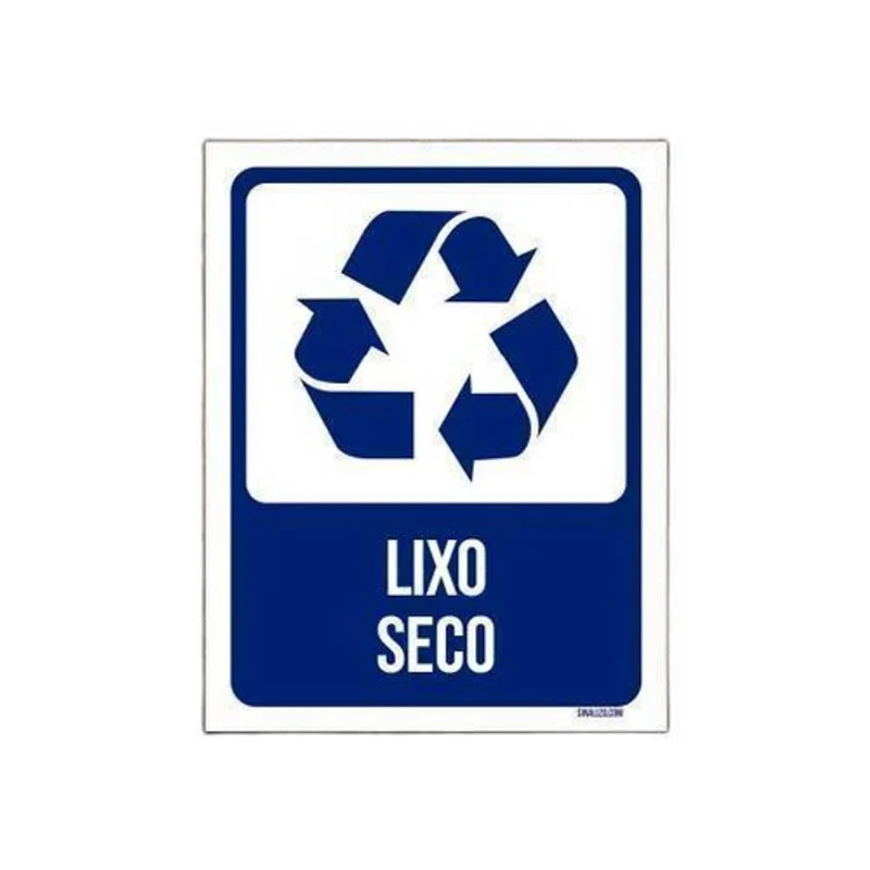 Kit 3 Placas Sinalização - Lixo Seco