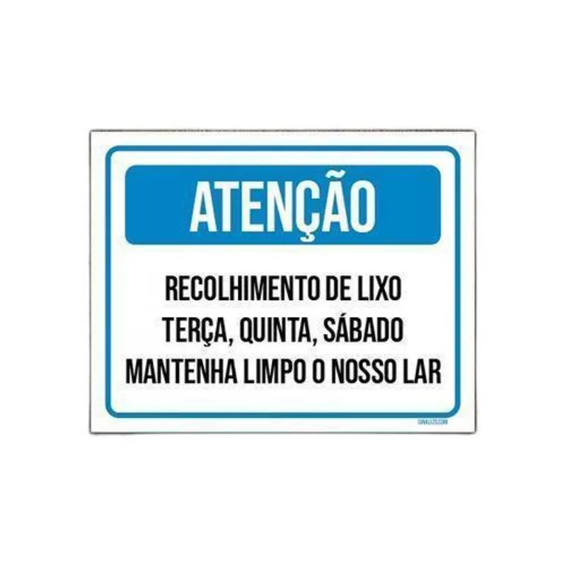 Kit 10 Placas Atenção Recolhimento De Lixo Mantenha Limpo