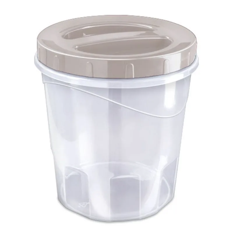 Porta Mantimentos 4,5L Cinza Palha