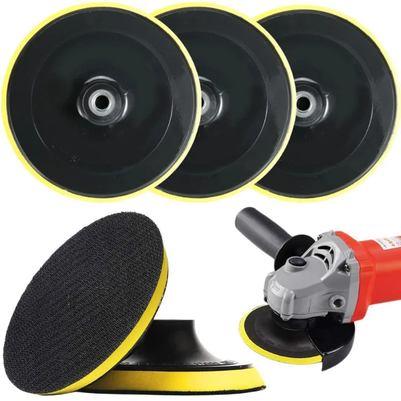 3 X Suporte Prato Disco 4 Polegadas 100mm Politriz Esmerilhadeira Lixadeira M14 Kaqi