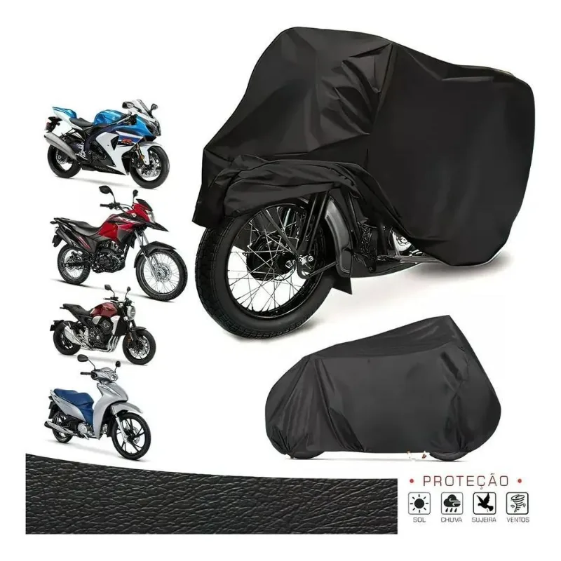 Capa Cobri Moto Forrada Impermeavel Grossa Couro Proteção Uv