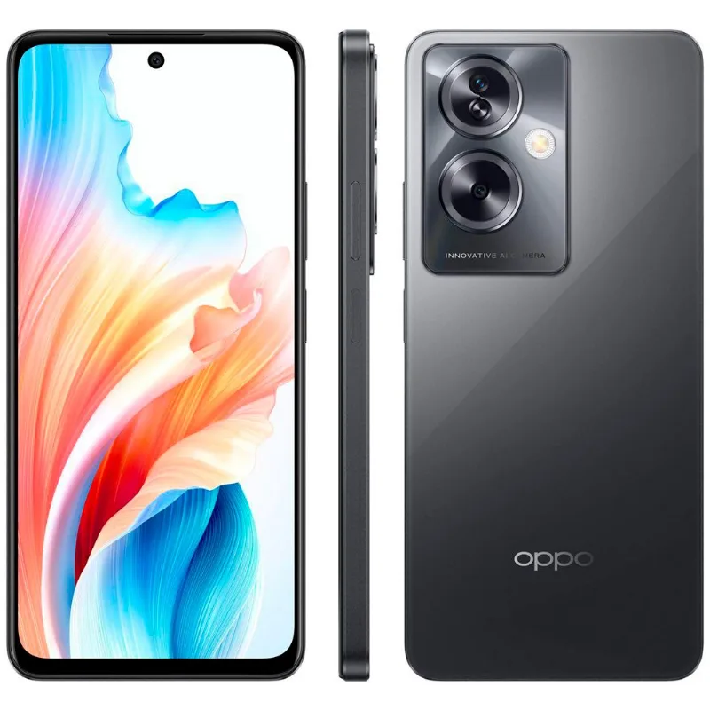 Smartphone Oppo A79 5G Preto 256GB Tela 6.72" Câmera 50MP 8GB RAM