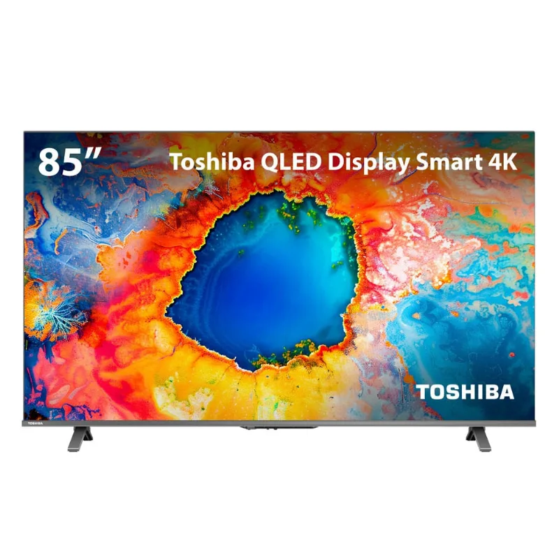 Smart TV QLED 85 4K Toshiba 85C450NS Google TV 4HDMI 2USB Wi-fi - TB038M