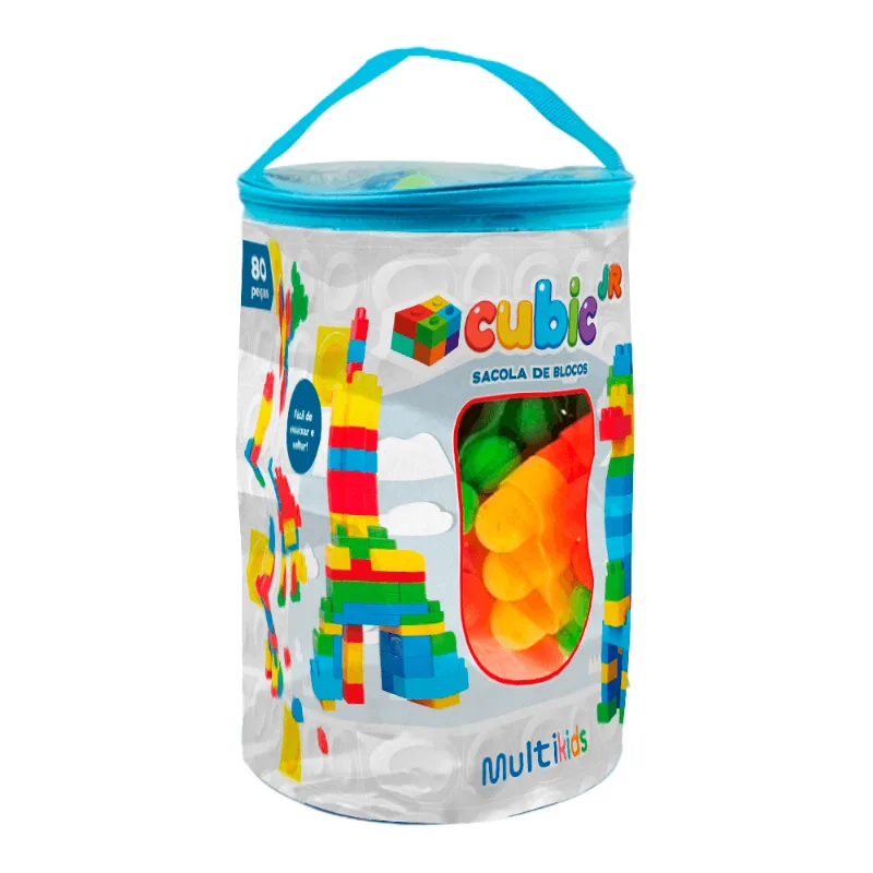 Maleta De Montar Multilaser 80 Peças Colorida