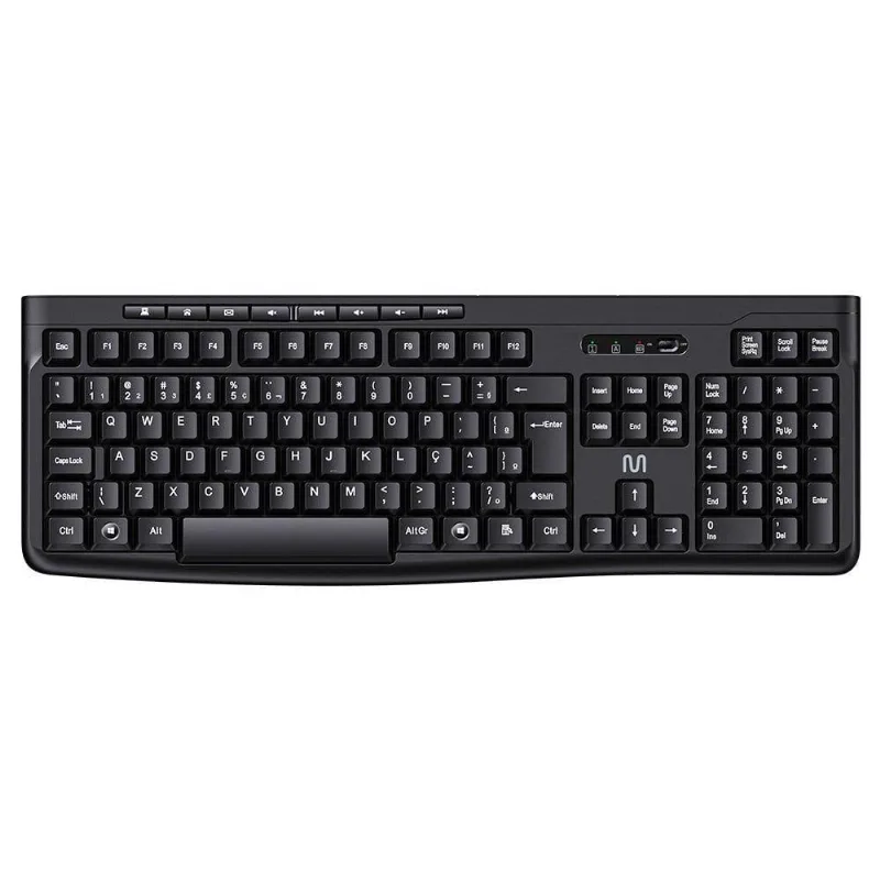 Teclado sem Fio TS050 com Conexão USB 2.4GHZ e 8 Teclas Multimídia Preto Multi