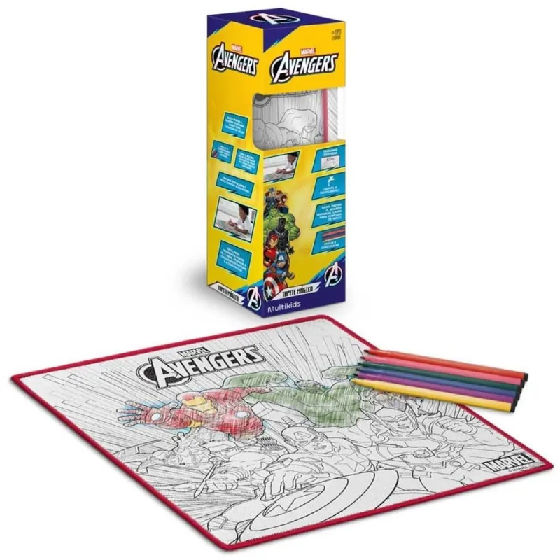 Brinquedo para Colorir Tapete Mágico Acqua Avengers - Multikids
