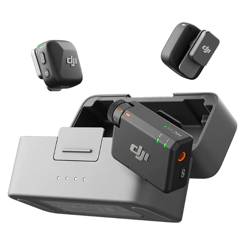 Sistema Microfone Dji Mic Mini Wireless 2x Microfones Para Câmera E Smartphone