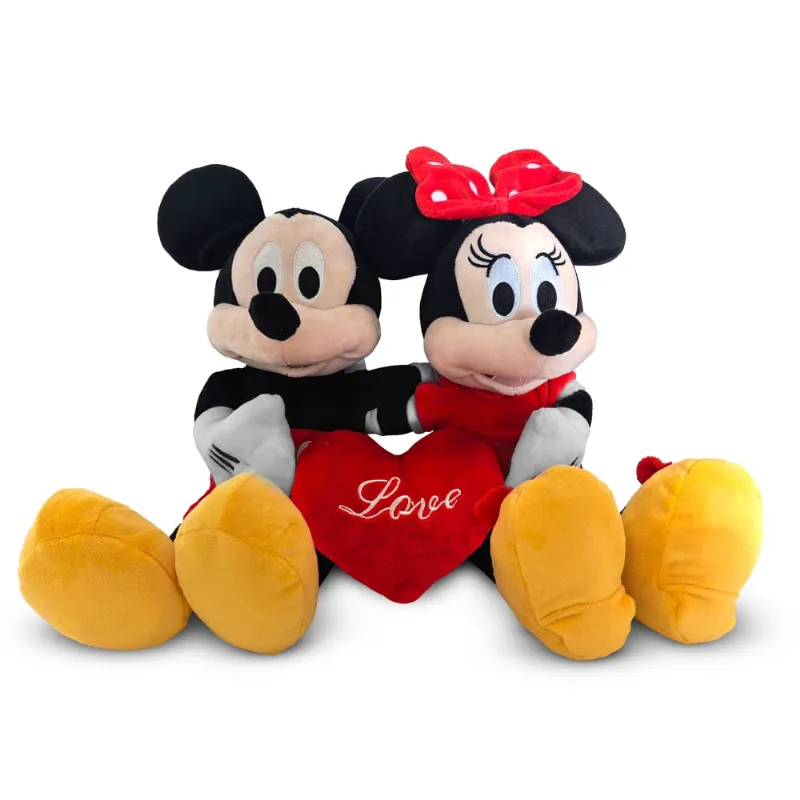 Pelúcia - Disney - Mickey e Minnie - Valentines Day - Com Luz - Multikids