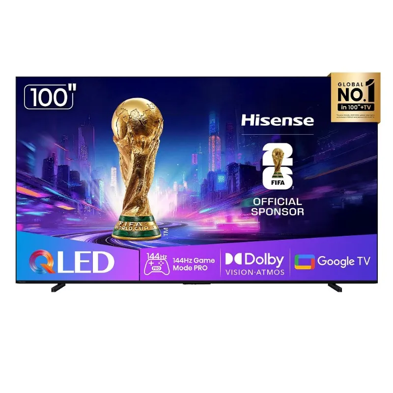 Smart TV Hisense QLED 4K 100" 100Q7QG com Processador AI Dolby Vision HDR10+ Adaptative HLG Filmmaker Mode Dolby Gaming Dolby Atmos e Alexa