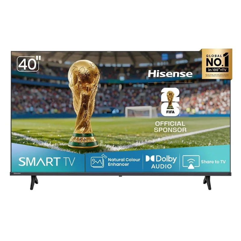 Smart TV Hisense DLED FULL HD 40" 40A4NV com Processador AI HDR10 DTS Virtual X DLNA Alexa e Google