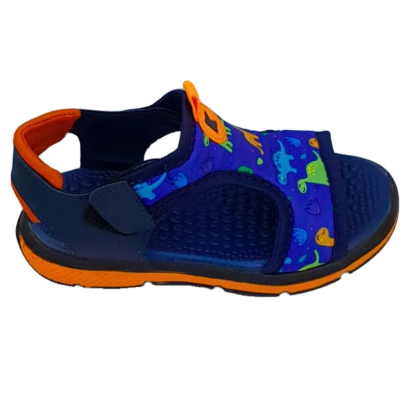 Sandália Infantil Masculina Papete Menino Confortável Dinossauro Lunar Planeta Foguete Presente