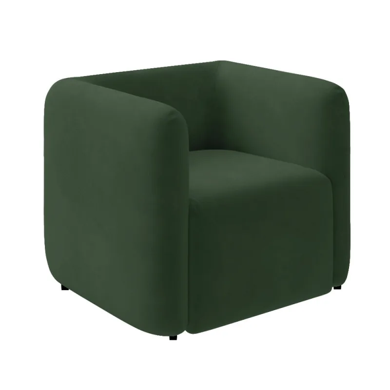 Poltrona Sala de Estar Decorativa Laguna Veludo Verde K01 - D'Rossi - DRossi - Móveis