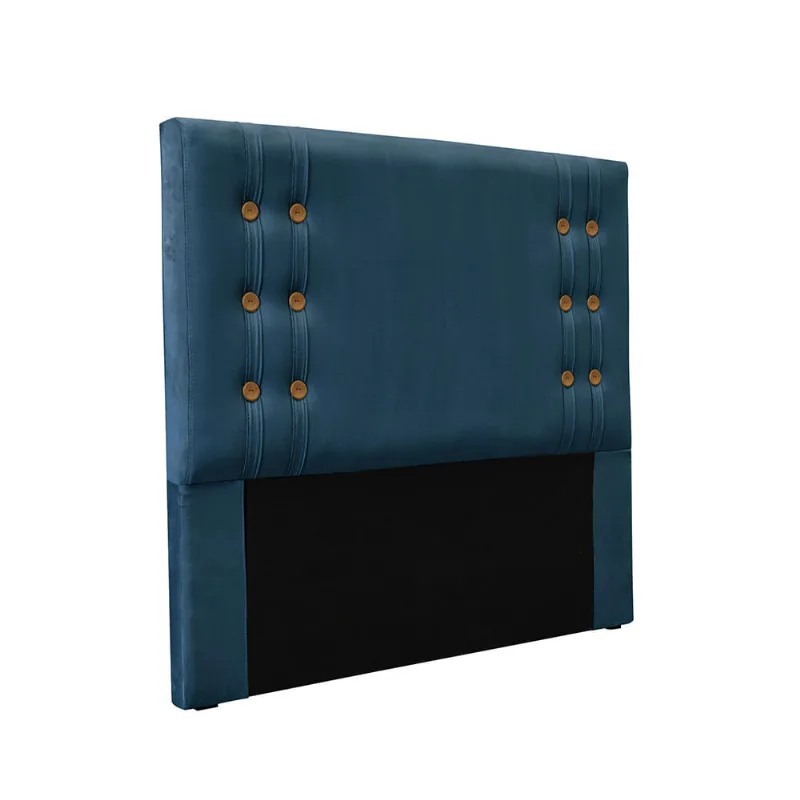 Cabeceira Cama Box Queen 160 cm Gênova Veludo Azul Marinho S04 - D'Rossi