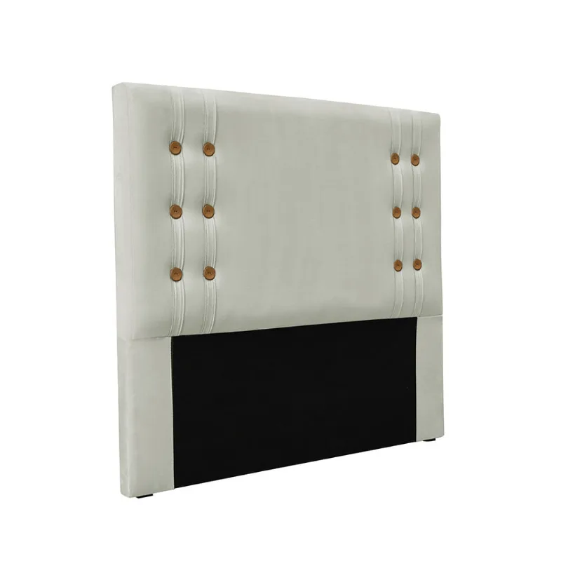 Cabeceira Cama Box Queen 160 cm Gênova Veludo Prata S04 - D'Rossi