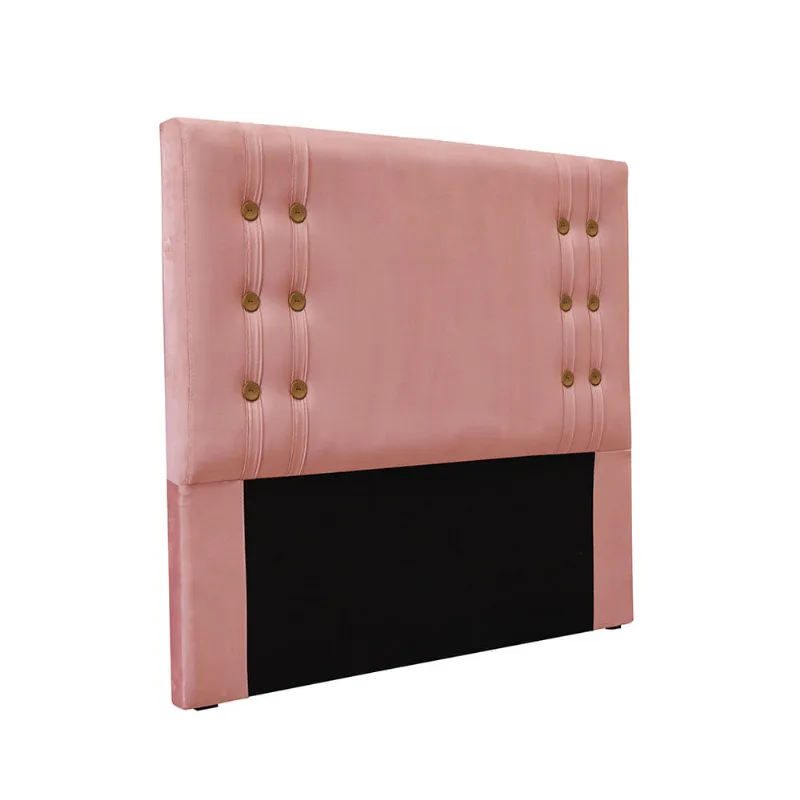 Cabeceira Cama Box Queen 160 cm Gênova Veludo Rosa S04 - D'Rossi