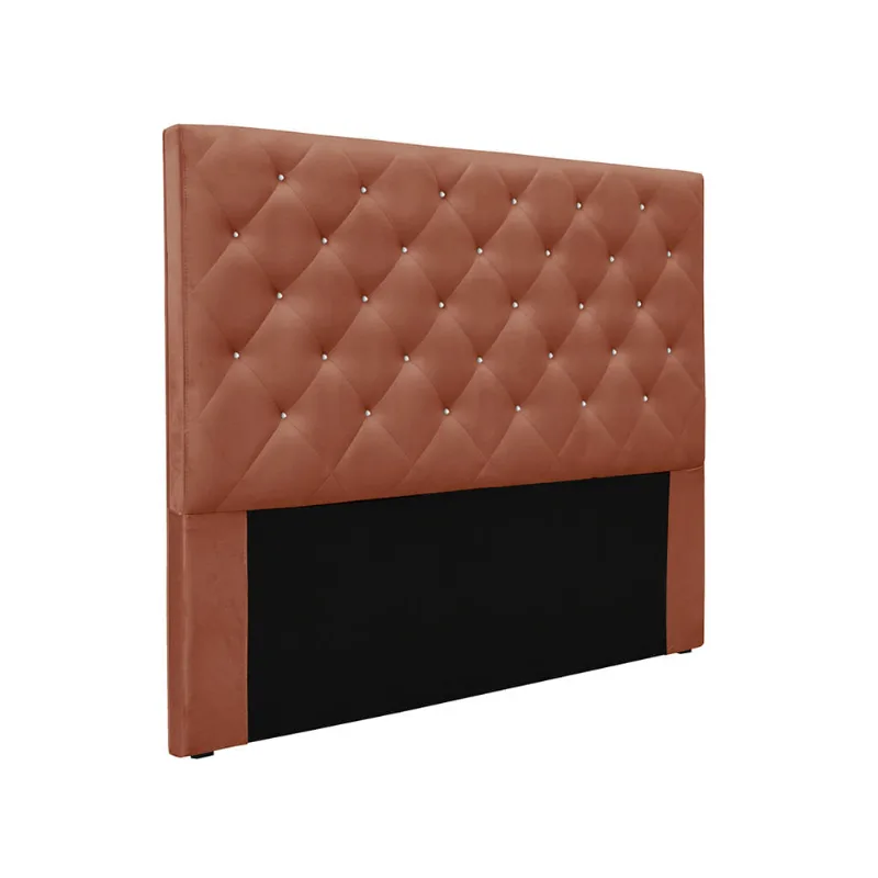 Cabeceira Cama Box Casal 140 cm Tania Veludo Cobre S04 - D'Rossi