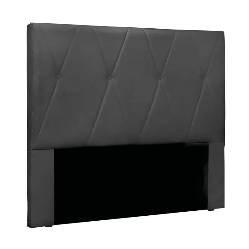 Cabeceira Cama Box Solteiro 90 cm Aquilla Veludo Preto S04 - D'Rossi