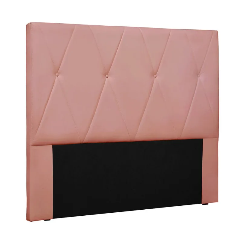Cabeceira Cama Box Solteiro 90 cm Aquilla Veludo Rosa S04 - D'Rossi