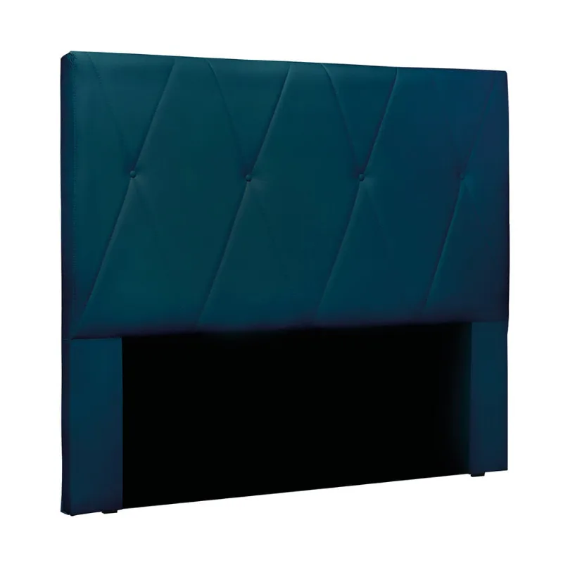Cabeceira Cama Box Casal 140 cm Aquilla Veludo Azul Marinho S04 - D'Rossi