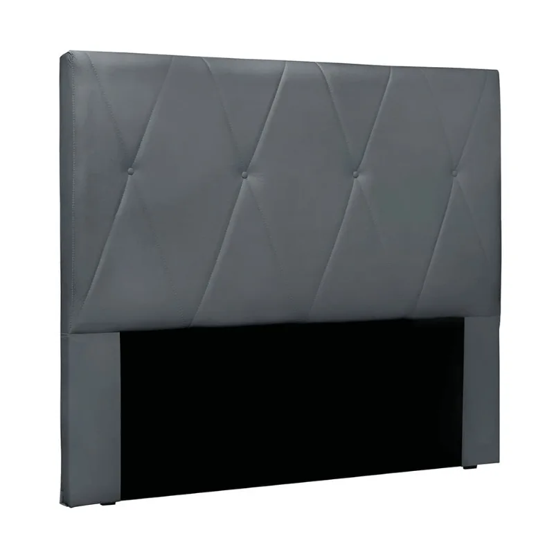 Cabeceira Cama Box Casal 140 cm Aquilla Veludo Cinza S04 - D'Rossi