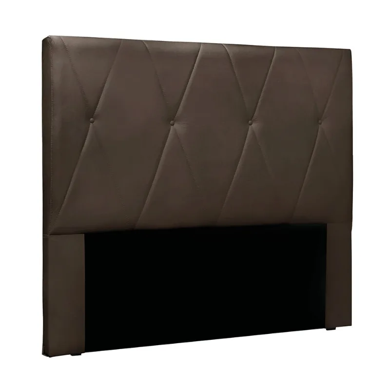 Cabeceira Cama Box Casal 140 cm Aquilla Veludo Marrom S04 - D'Rossi