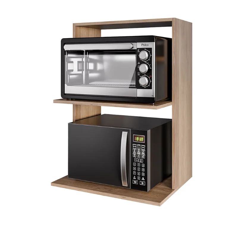 Suporte para Microondas e Forno Nicho Suspenso Thai 60cm M12 - D'Rossi Marrom