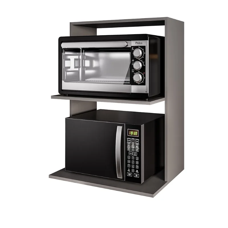 Suporte para Microondas e Forno Nicho Suspenso Thai 60cm M12 - D'Rossi Grafite
