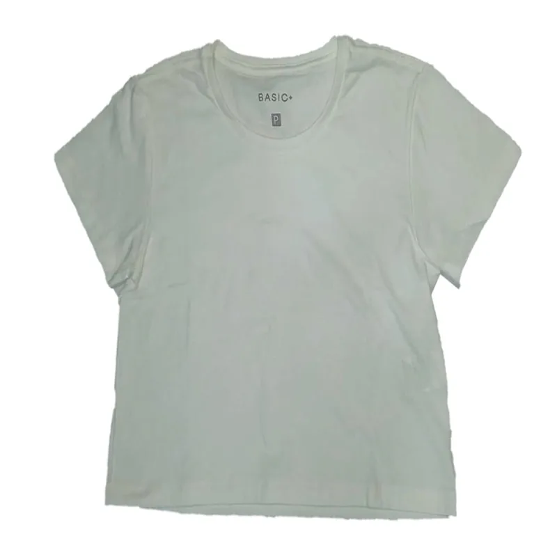 Blusa Cropped Manga Curta Basic+ Algodão Verde - Basic+