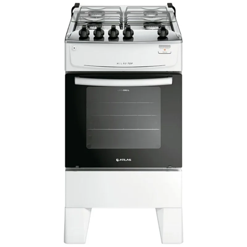 Fogão 4 Bocas Atlas Milão Top Acendimento Automático Branco 300001776
